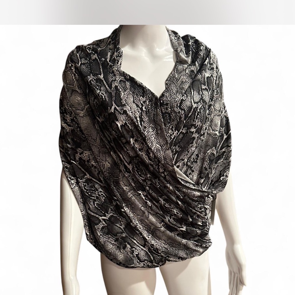 Laundry by Shelli Segal Snakeskin Wrap Top